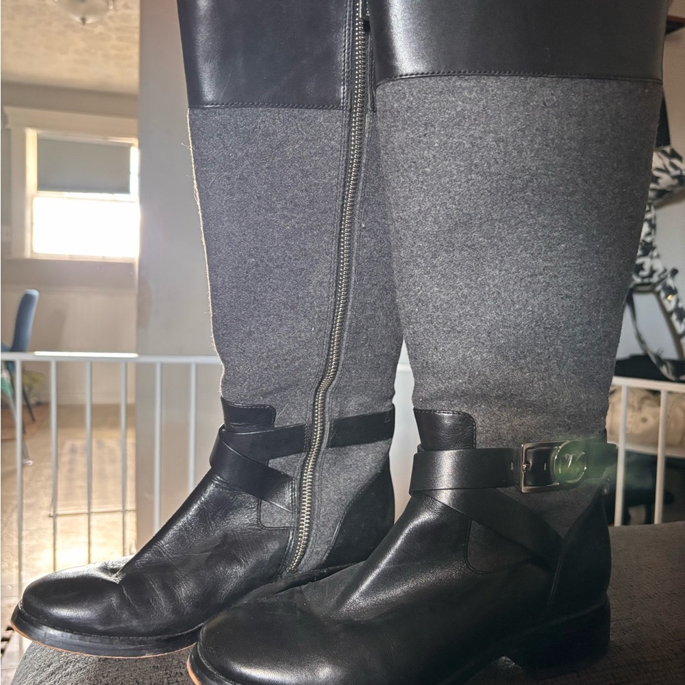 Michael Kors Black and Gray Women's Boots